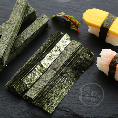 绑带寿司海苔 20切手握寿司绑条海苔饭团紫菜 切条烧海苔 1000条 - 图1