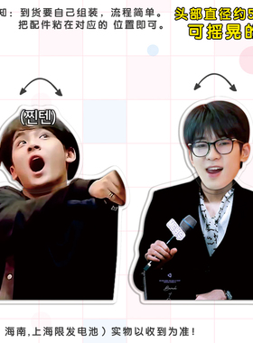 亚克力电动摇头seventeen摆件