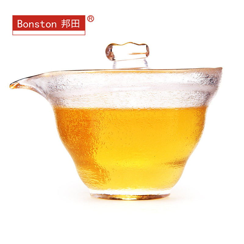 Bonston 磨砂玻璃盖碗加厚耐热透明茶碗功夫茶具家用泡茶杯子 - 图3