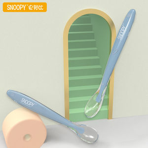 史努比婴儿硅胶软勺套装勺子喂水喂食吃饭餐具辅食新生儿小勺子