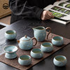 Retro open piece Ru kiln traditional tar craftsmanship Shunfeng