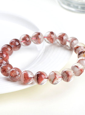 天然红幽灵幻影金字塔红塔山手链