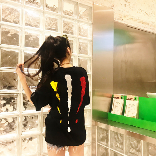 SuaMoment 二代血爪痕抓痕短袖烫金黑银黑红七分袖 情侣T恤 - 图2