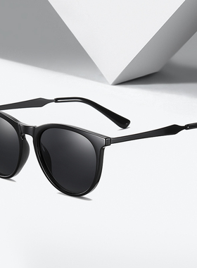 墨镜时尚风圆框户外旅行太阳眼镜