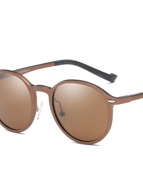 墨镜复古风圆形偏光太阳镜