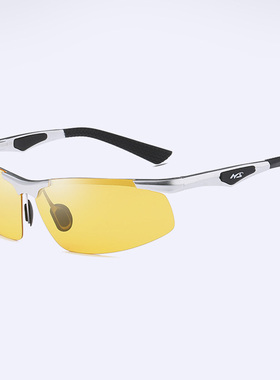 时尚风偏光男士半框夜视镜