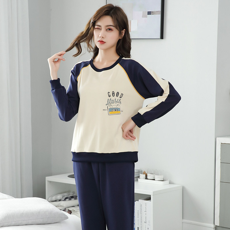 春秋款纯棉长袖居家2022年新款睡衣 美姿居服饰睡衣/家居服套装