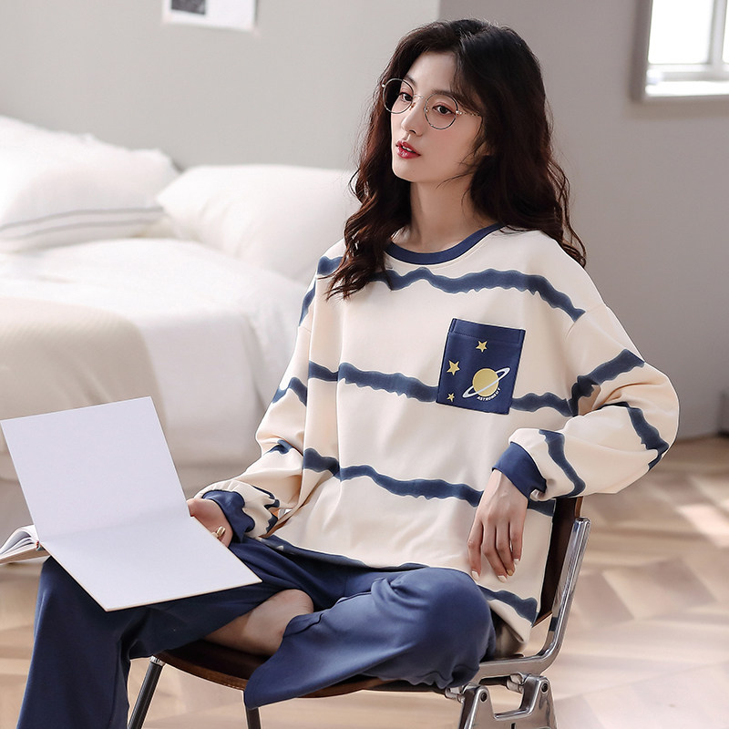 春秋款2023年新款网红纯棉居家睡衣 美姿居服饰睡衣/家居服套装