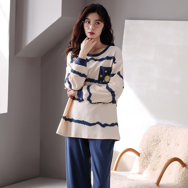 春秋款2023年新款网红纯棉居家睡衣 美姿居服饰睡衣/家居服套装