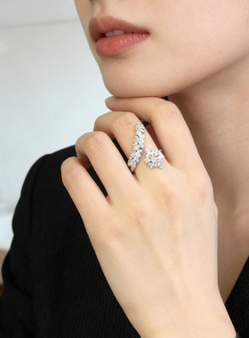 开口可调节戒指女轻奢高级感