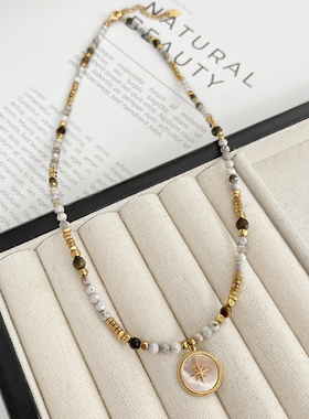 手工串珠项链复古小众锁骨链