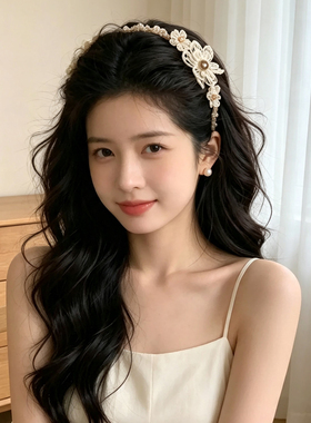 花朵发箍女款高颅顶蓬松发卡头箍
