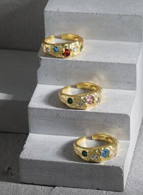 小众设计感冷淡风微镶锆石戒指