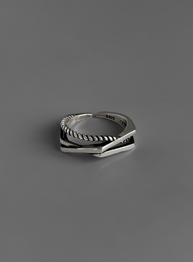 几何戒指嘻哈ins可调节情侣高级