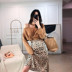 LIVIA Pháp kỳ nghỉ mạng đỏ retro váy da báo nữ in eo cao là váy satin dài mỏng - Váy chân váy bò dài Váy