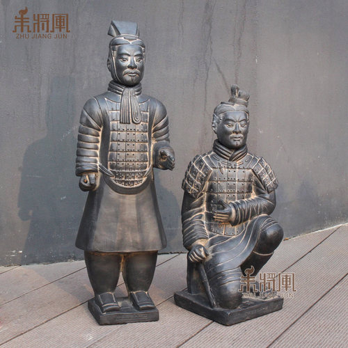 兵马俑大号仿古摆件西安旅游纪念品工艺品特色家居装秦兵马俑模型 - 图0