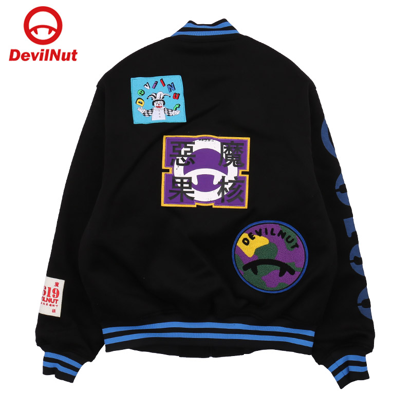 DEVIL NUT潮牌 恶魔 张宇晨同款 男女休闲拉链棒球夹克-当季 ANT - 图3