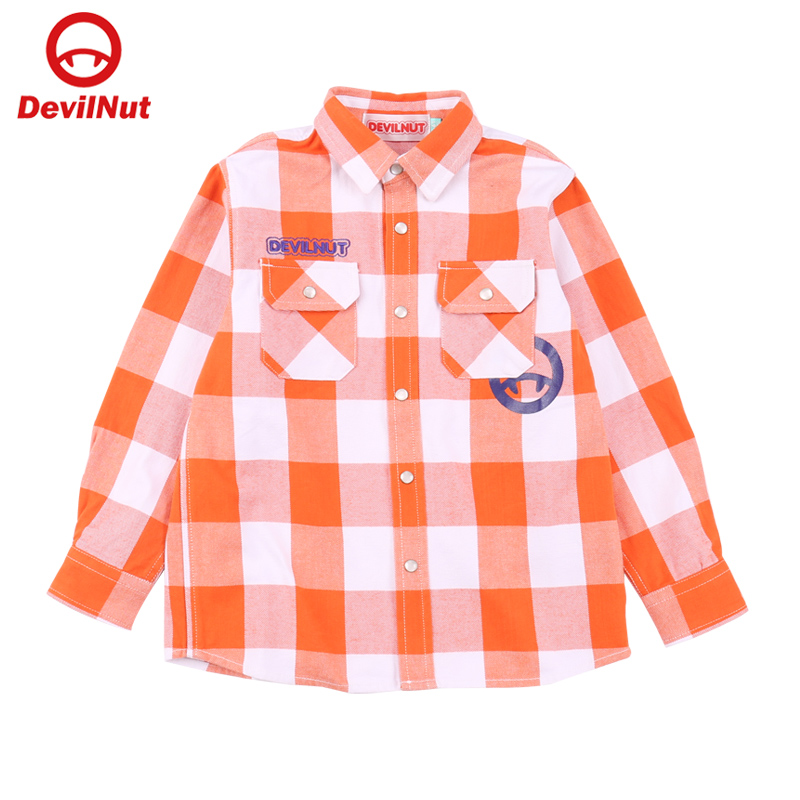 DEVIL NUT潮牌 恶魔 小领2贴袋衬衫-DN KIDS AET - 图2