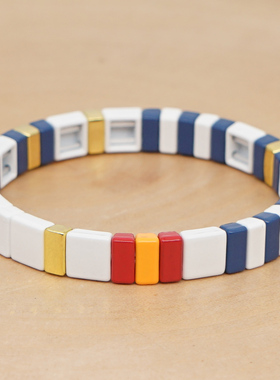 锌合金烤漆封釉手链百小清新欧美