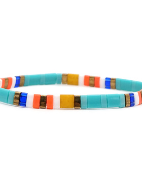 日本玻璃珠编织ins欧美风小手链