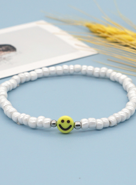 原创纯色玻璃学生礼物串珠饰品