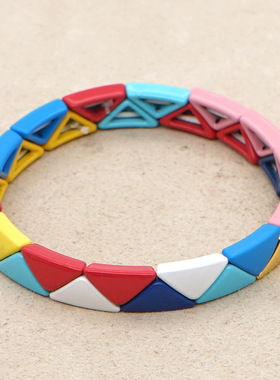 2020新品合金烤漆搪瓷串珠手链