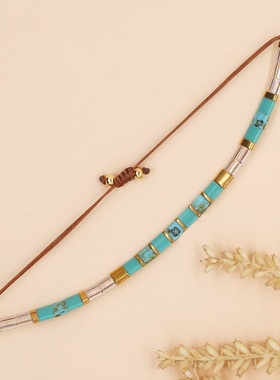 MLGM欧美复古波西米亚复古风饰品Tila珠流行时尚可调节手串手链女