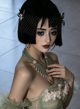 古力齐娜同款茉莉公主项链耳环