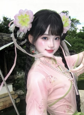 古风汉服cos中华娘头饰飘带发夹