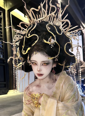 美杜莎万圣节女妖恐怖头饰发箍