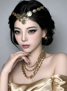 巴洛克希腊女神金色叶子发箍