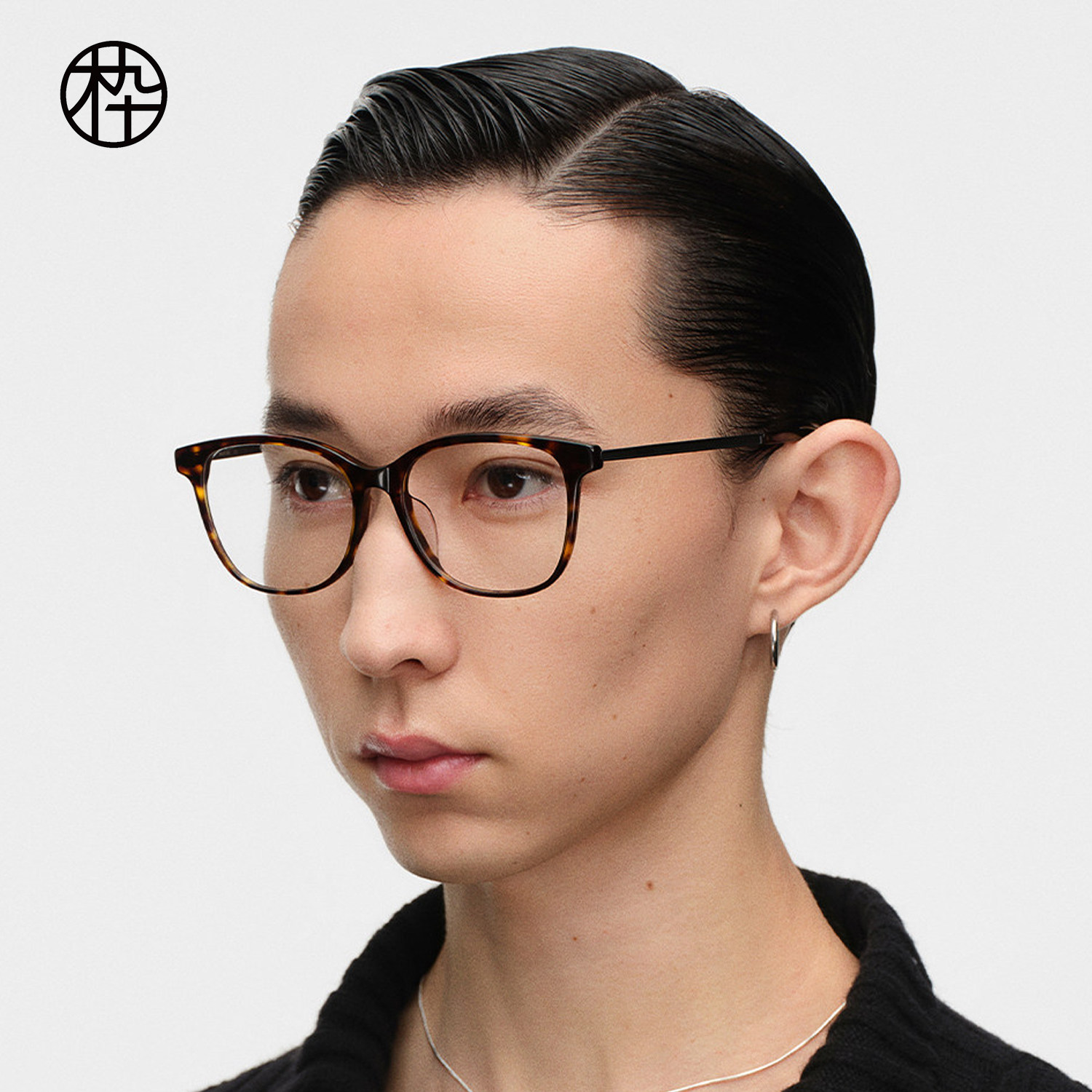 木九十MJ12FN1121专柜正品眼镜框方圆玳瑁色轻薄板材钛金属镜腿,淘宝优惠券,粉丝福利购,淘宝优惠卷