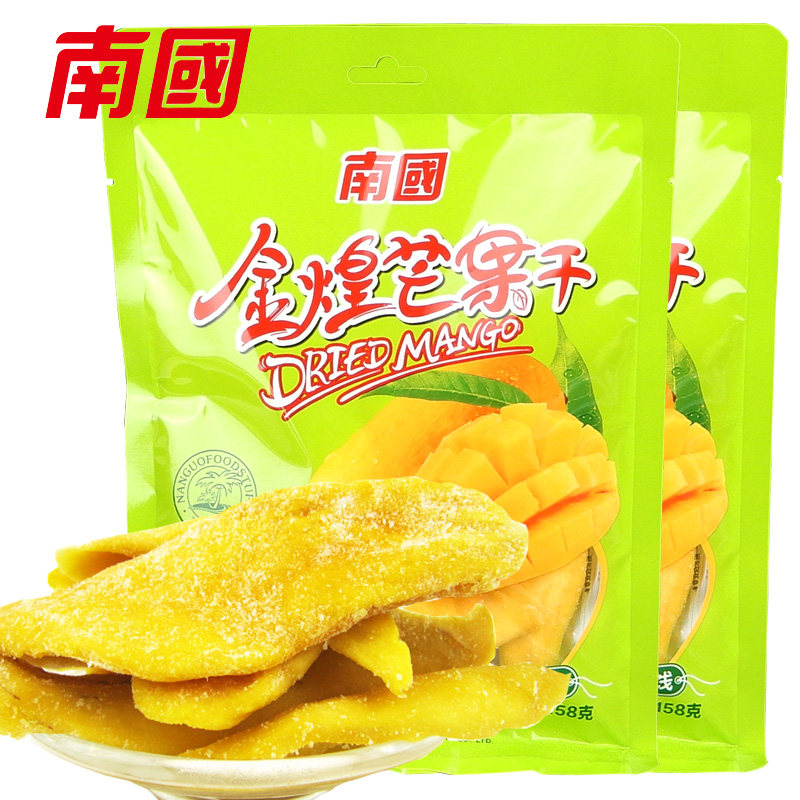 南国金煌158gx2袋海南特产芒果干 点利食品芒果干