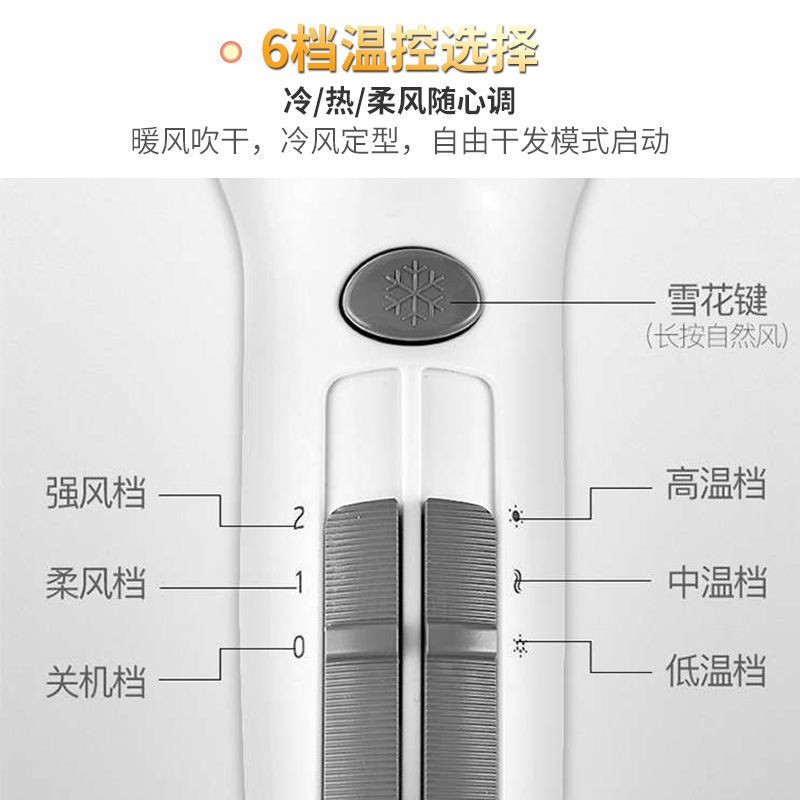 奔腾电吹风机网红款家用理发店大功率不伤发学生宿舍发廊专用风筒