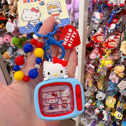 正版Hellokitty经典凯蒂猫钥匙扣可爱卡通萌趣对装钥匙扣包包挂件 - 图1
