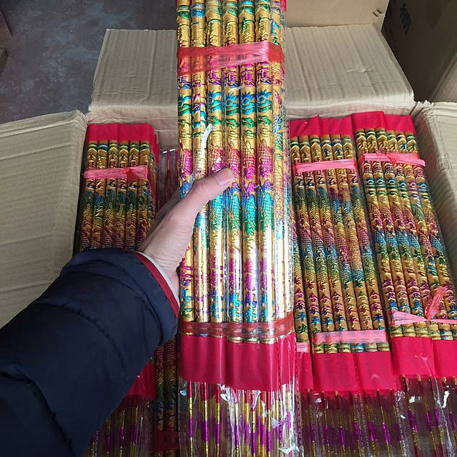 God of Wealth Bamboo Sticks 30 Laoshan Sandalwood