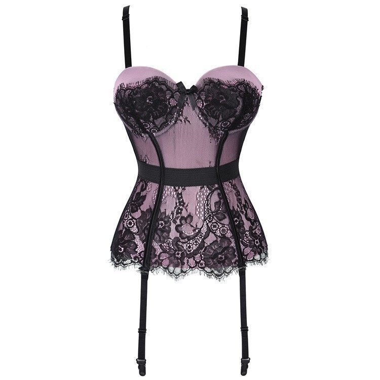 纯欲蕾丝紫色小胸显大吊带胸衣辣妹制服马甲睡衣诱惑情调内衣套装,淘宝优惠券,粉丝福利购,淘宝优惠卷