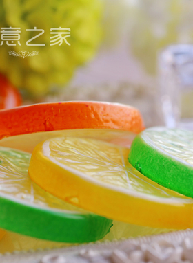 拍照道具仿真切片水果摆件