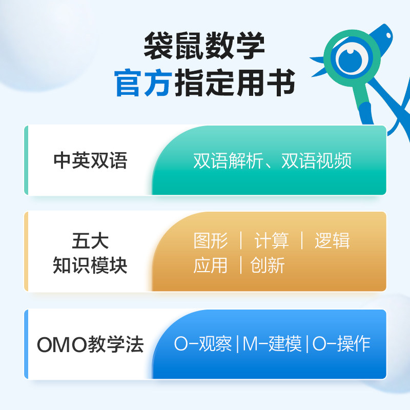 学而思袋鼠趣味数学趣味国际中英双语视频讲解一二三四五六年级上册下册小通用学袋鼠数学官方用书真题集图形计算应用逻辑创新题