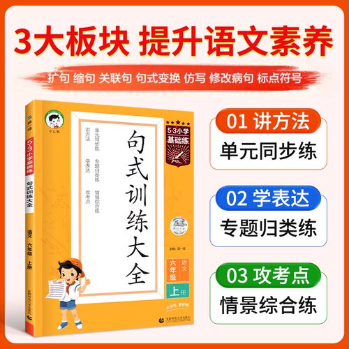 小学53基础练语文句式训练大全三四五年级下册一二六年级上句子强化训练专项练习阅读理解专项训练书100篇仿写优美句子积累大全书 - 图2