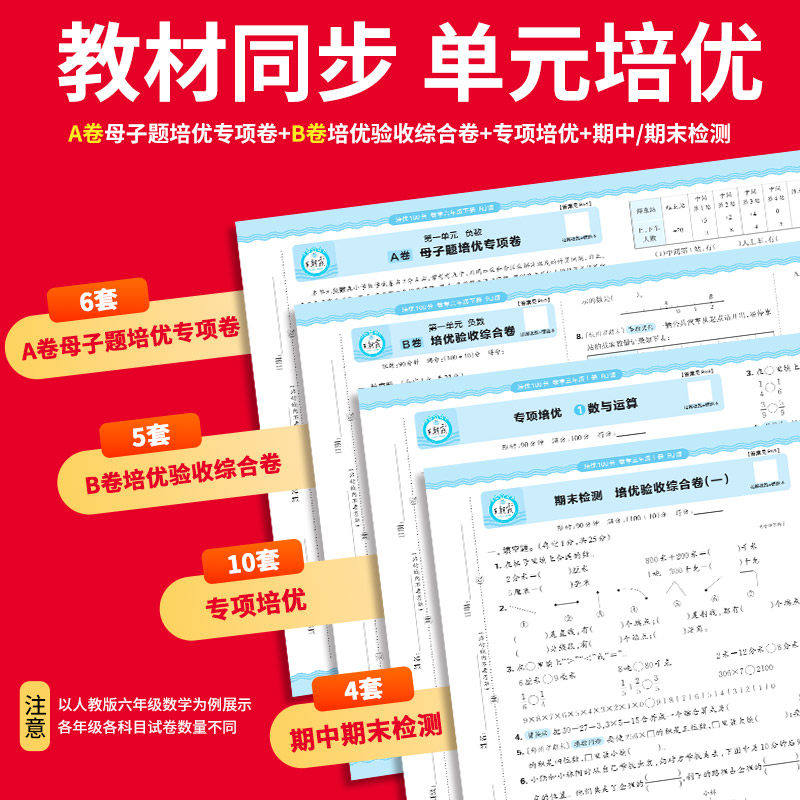 2025秋新王朝霞培优一百分人教版北师大数学语文英语一二年级四五六三年级上下册苏教 同步练习册小学单元期中末测试卷全套ab100分