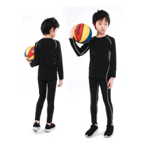 Children Tight Clothes Training Suit Basketball Sports Speed Dry Jersey Undershirt Elementary School Kids Autumn Winter Running Suit