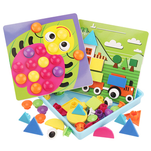 儿童蘑菇拼图益智玩具