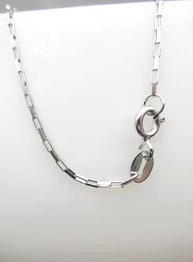 纯银长方形十字链女款