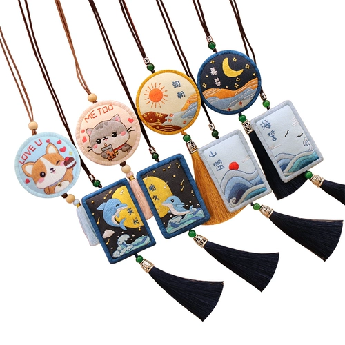 Защитный амулет ручной работы, набор материалов для машины, зеркало заднего вида, подвеска, DIY, с вышивкой