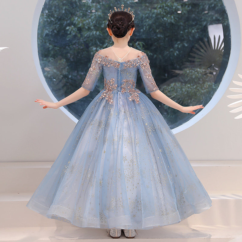 女童晚礼服儿童公主裙小孩花童婚纱生日走秀主持人钢琴演出服轻奢,淘宝优惠券,粉丝福利购,淘宝优惠卷