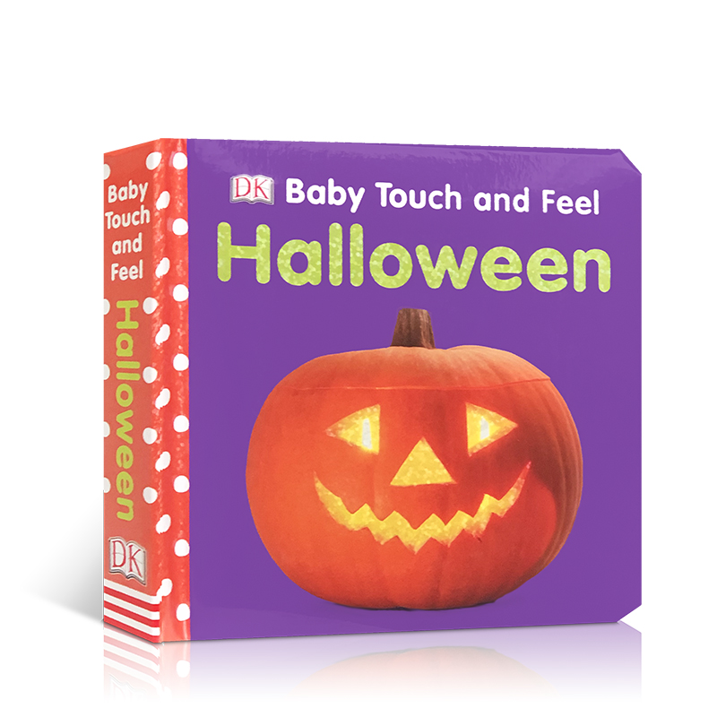 英文原版 DK Baby Touch and Feel Halloween万圣节 宝宝触摸操作纸板书 DK系列 低幼儿童英语读物 节日启蒙亲子共读