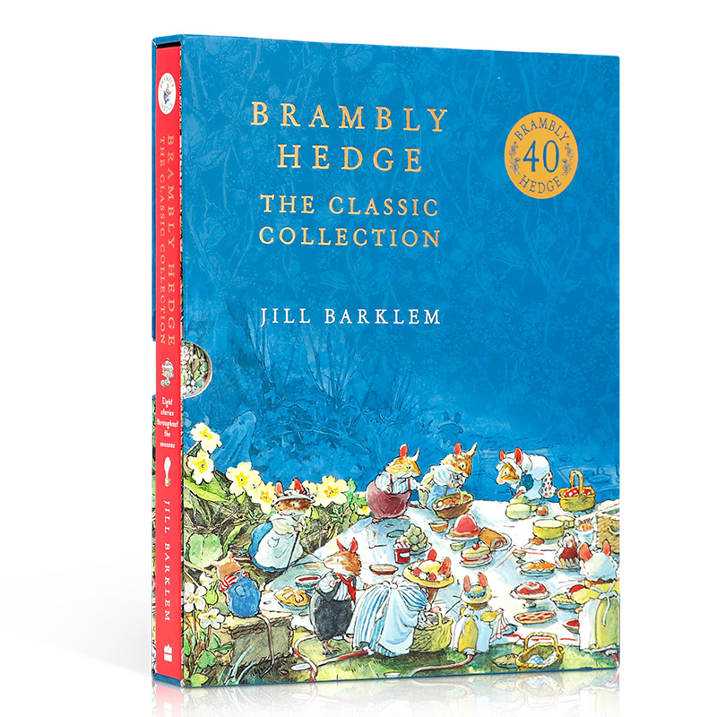 英文原版 Brambly Hedge Complete Collection 野蔷薇村的故事 8故事合集 精装 野蔷薇村的故事   40周年盒装纪念版 - 图3