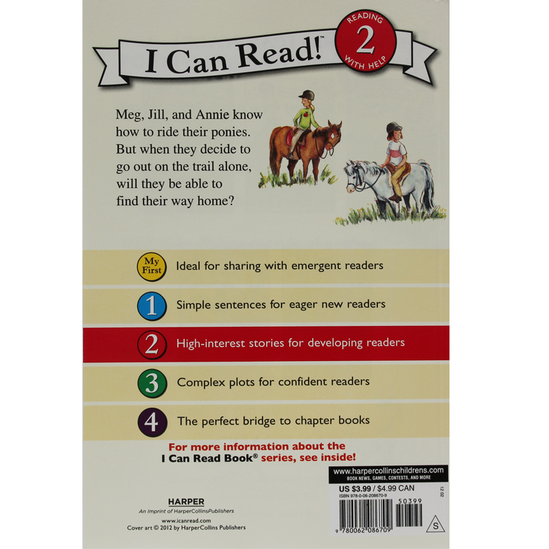 Pony Scouts: The Trail Ride小小童子军系列I can read英文绘本icanread第一阶段-图0