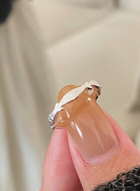 925纯银拉丝小鱼戒指可爱甜美